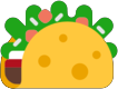 Tacos By Roscoe taco emoji logo